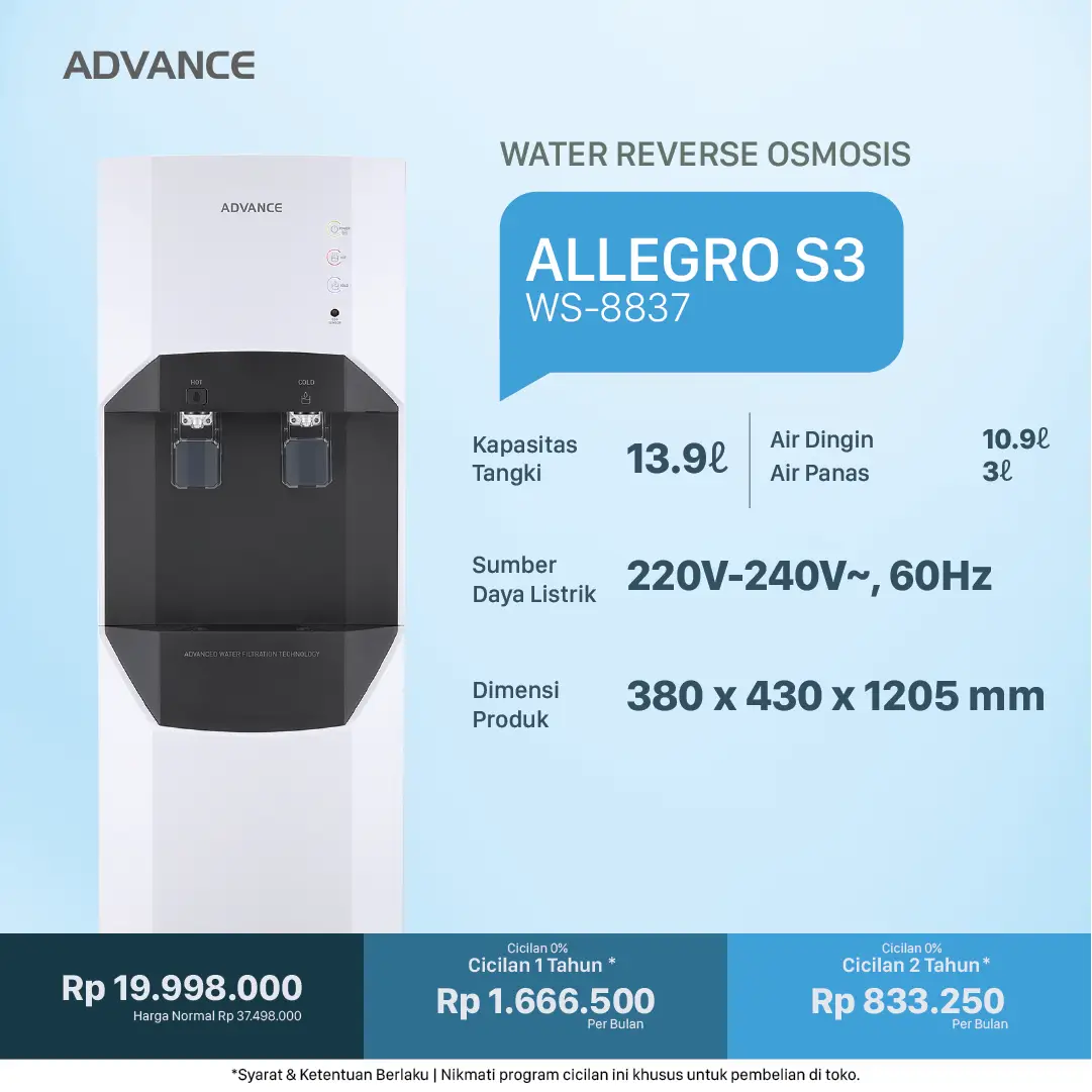 Allegro S3 WS-8837 Water Reverse Osmosis