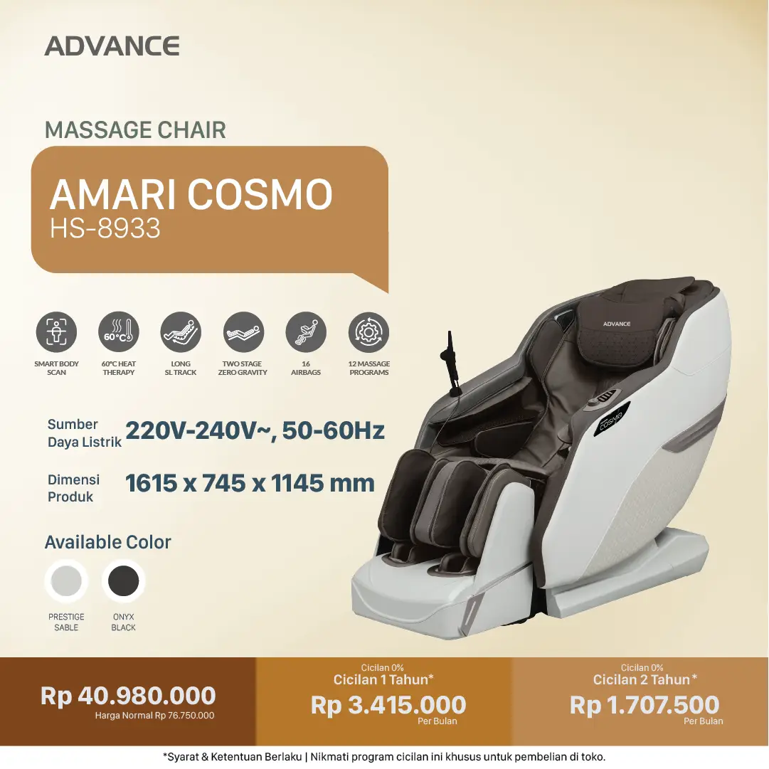 Amari Cosmo Advance – Kursi Pijat Semi Premium
